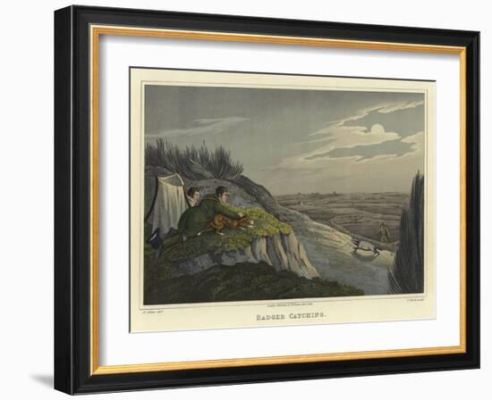 Badger Catching-Henry Thomas Alken-Framed Giclee Print