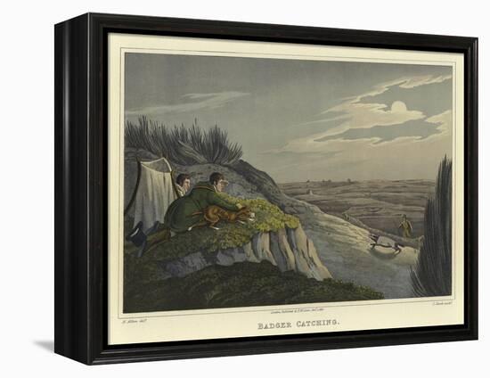 Badger Catching-Henry Thomas Alken-Framed Premier Image Canvas