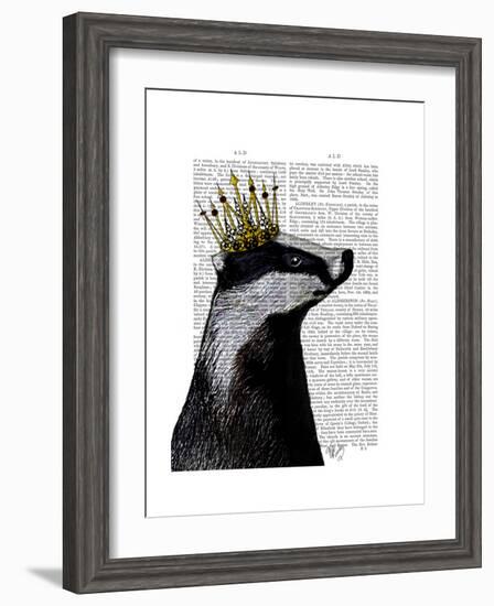 Badger King-Fab Funky-Framed Art Print