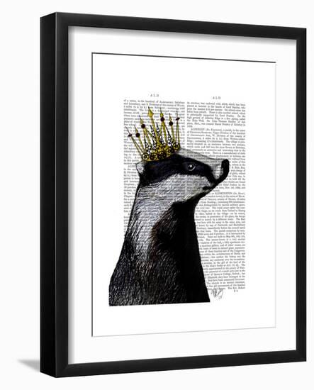 Badger King-Fab Funky-Framed Art Print