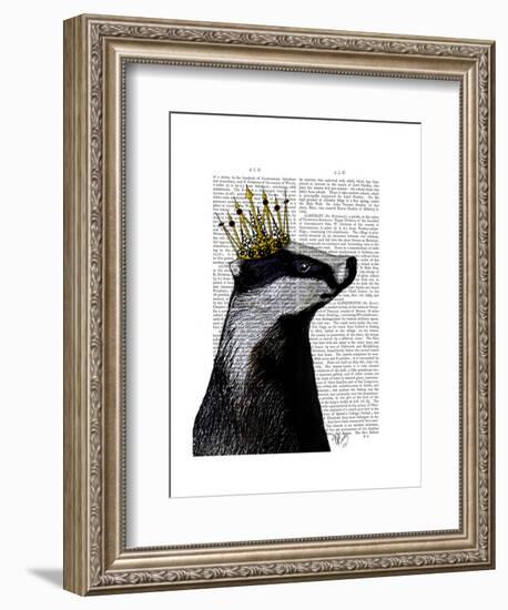 Badger King-Fab Funky-Framed Art Print