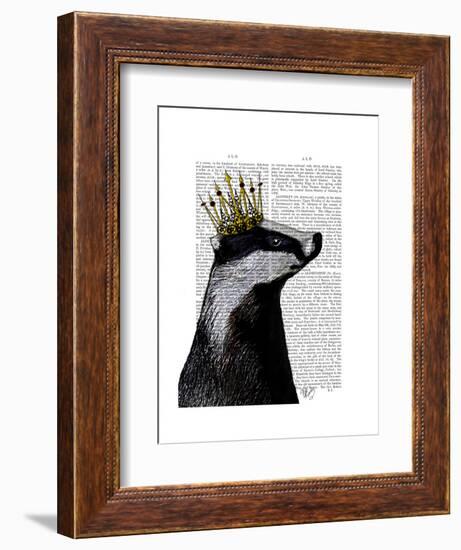 Badger King-Fab Funky-Framed Art Print