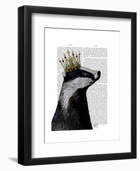 Badger King-Fab Funky-Framed Art Print