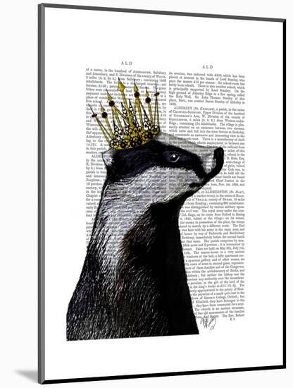 Badger King-Fab Funky-Mounted Art Print