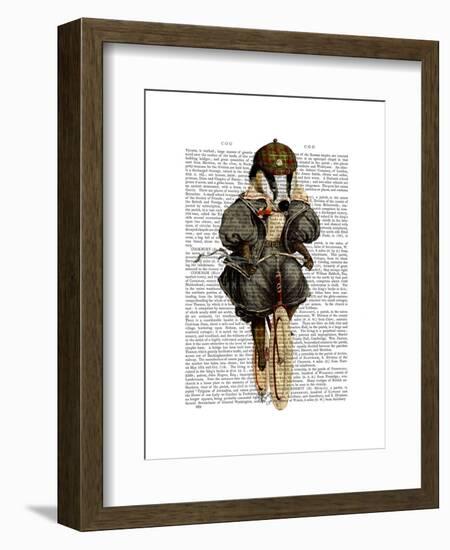 Badger on Vintage Bicycle-Fab Funky-Framed Art Print