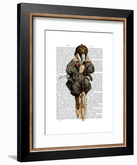 Badger on Vintage Bicycle-Fab Funky-Framed Art Print