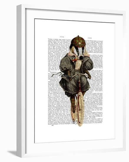 Badger on Vintage Bicycle-Fab Funky-Framed Art Print