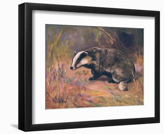 Badger, Swan, Wild Beasts-Cuthbert Swan-Framed Premium Giclee Print