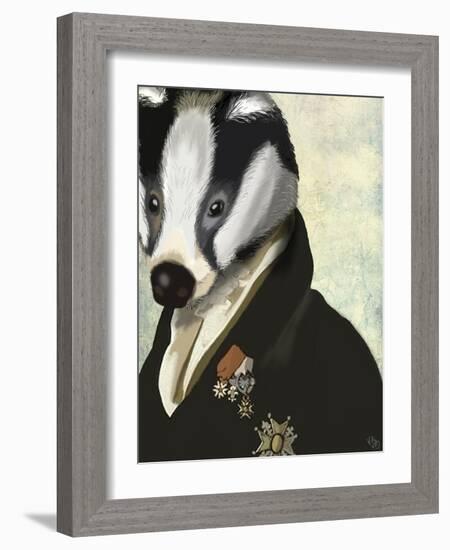 Badger the Hero-Fab Funky-Framed Art Print