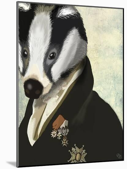 Badger the Hero-Fab Funky-Mounted Art Print
