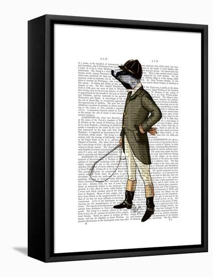 Badger the Rider Full-Fab Funky-Framed Stretched Canvas