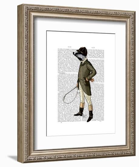 Badger the Rider Full-Fab Funky-Framed Art Print