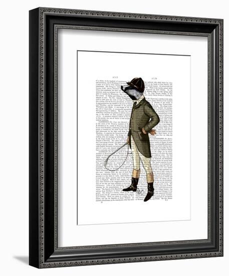 Badger the Rider Full-Fab Funky-Framed Art Print