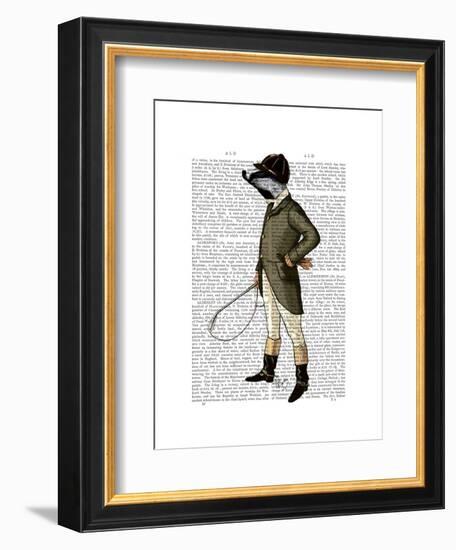 Badger the Rider Full-Fab Funky-Framed Art Print