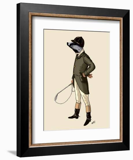 Badger the Rider Full-Fab Funky-Framed Premium Giclee Print