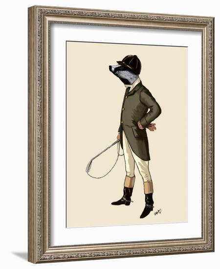 Badger the Rider Full-Fab Funky-Framed Art Print