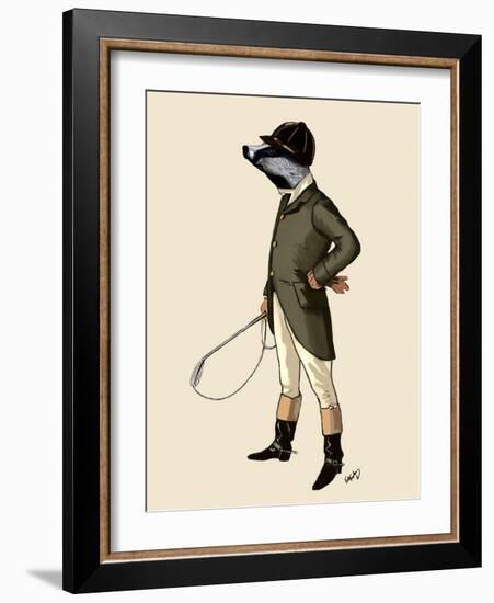 Badger the Rider Full-Fab Funky-Framed Art Print