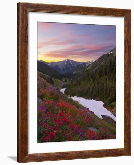 Badger Valley Sunrise, Olympic National Park, Washington, USA-Gary Luhm-Framed Photographic Print