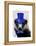 Badger with Blue Top Hat and Moustache-Fab Funky-Framed Stretched Canvas