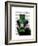 Badger with Green Top Hat and Moustache-Fab Funky-Framed Premium Giclee Print