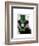 Badger with Green Top Hat and Moustache-Fab Funky-Framed Art Print