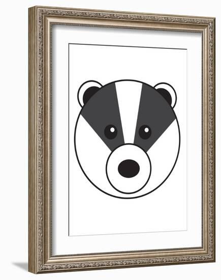 Badger-null-Framed Art Print