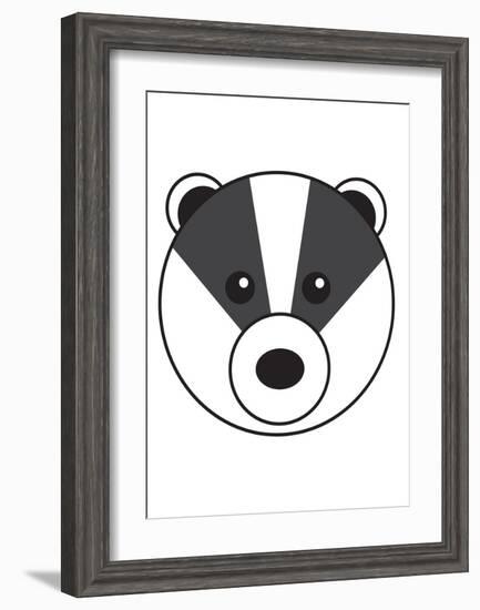 Badger-null-Framed Art Print