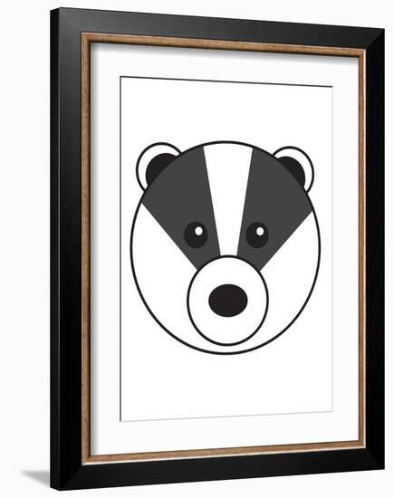 Badger-null-Framed Art Print