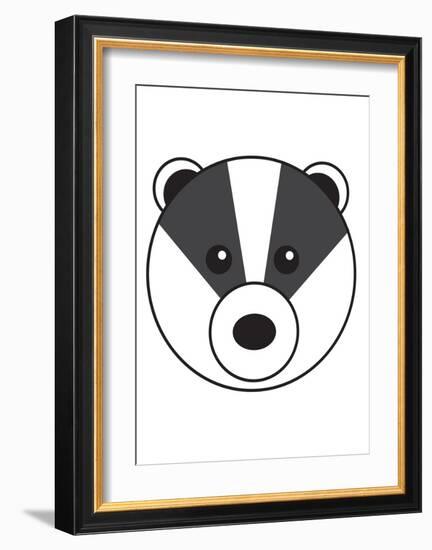 Badger-null-Framed Art Print