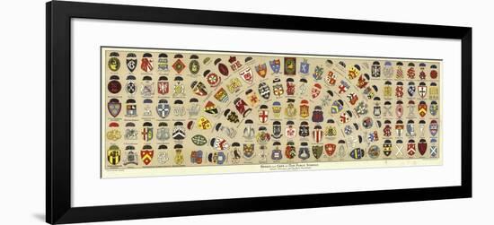 Badges and Caps of British Public Schools-Albert Lambert-Framed Giclee Print