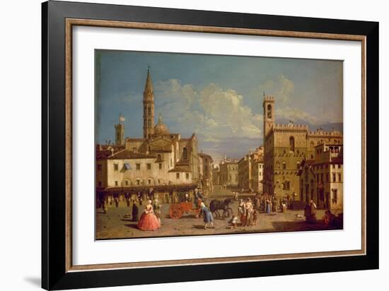 Badia Fiorentina and the Bargello, Florence-Giuseppe Zocchi-Framed Giclee Print