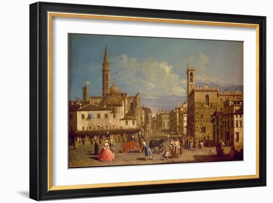 Badia Fiorentina and the Bargello, Florence-Giuseppe Zocchi-Framed Giclee Print