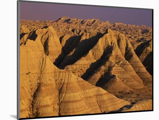 Badlands at Sunset-Joseph Sohm-Mounted Photographic Print