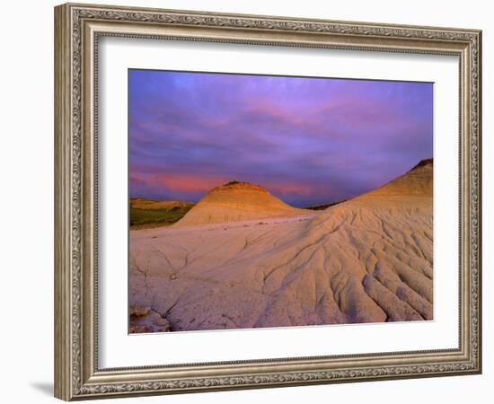 Badlands at Twilight in the Little Missouri National Grasslands, North Dakota, USA-Chuck Haney-Framed Photographic Print