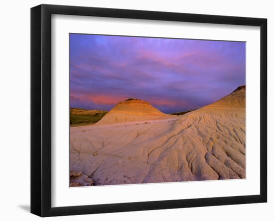 Badlands at Twilight in the Little Missouri National Grasslands, North Dakota, USA-Chuck Haney-Framed Photographic Print