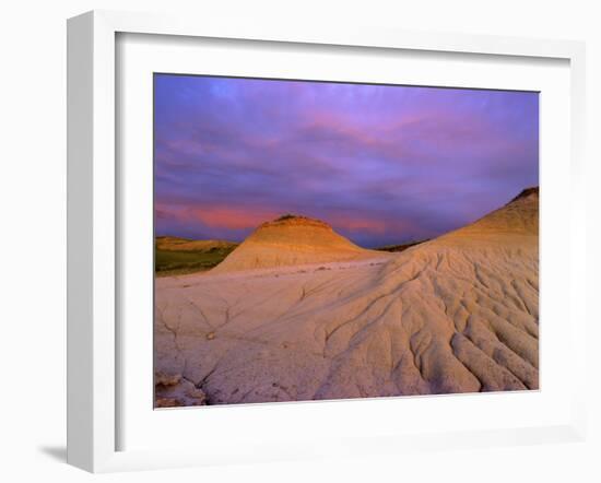 Badlands at Twilight in the Little Missouri National Grasslands, North Dakota, USA-Chuck Haney-Framed Photographic Print