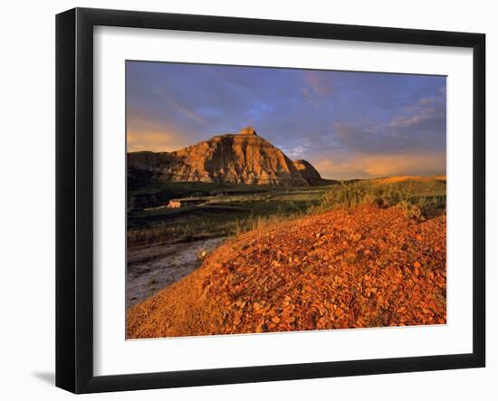 Badlands in the Little Missouri National Grasslands, North Dakota, USA-Chuck Haney-Framed Photographic Print