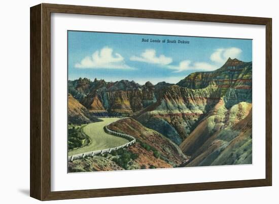 Badlands National Park, South Dakota, General View of the Badlands-Lantern Press-Framed Art Print