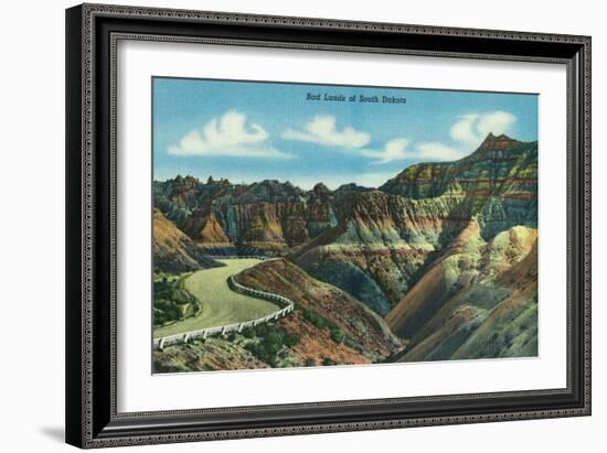 Badlands National Park, South Dakota, General View of the Badlands-Lantern Press-Framed Art Print