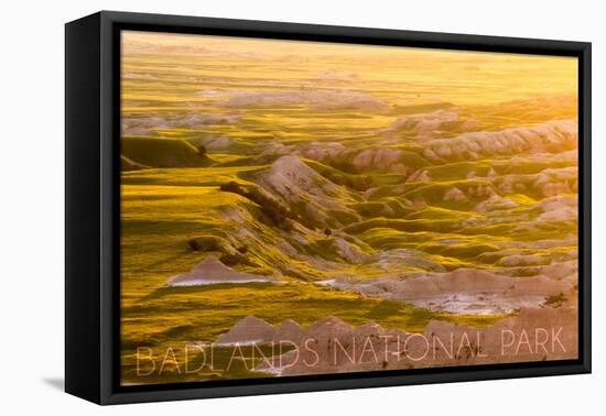 Badlands National Park, South Dakota - Hay Butte-Lantern Press-Framed Stretched Canvas