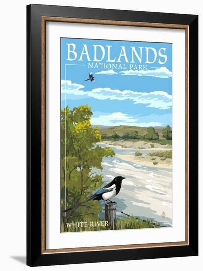 Badlands National Park, South Dakota - White River-Lantern Press-Framed Art Print