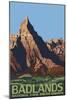 Badlands National Park, South Dakota-Lantern Press-Mounted Art Print