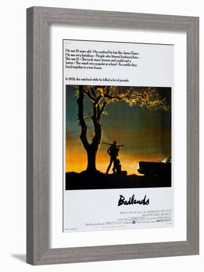 BADLANDS, US poster, Martin Sheen, Sissy Spacek, 1973-null-Framed Art Print