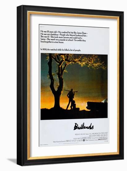 BADLANDS, US poster, Martin Sheen, Sissy Spacek, 1973-null-Framed Art Print