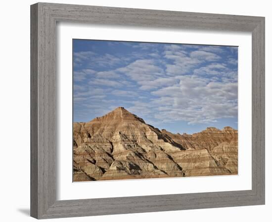 Badlands with Clouds, Badlands National Park, South Dakota, United States of America, North America-James Hager-Framed Photographic Print