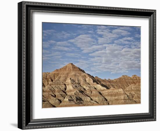 Badlands with Clouds, Badlands National Park, South Dakota, United States of America, North America-James Hager-Framed Photographic Print