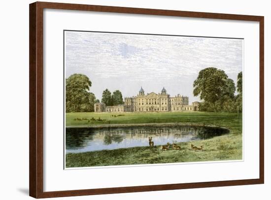 Badminton House, Gloucestershire, Home of the Duke of Beaufort, C1880-AF Lydon-Framed Giclee Print