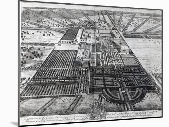 Badminton House in the County of Gloucester, Engraved by Johannes Kip-Leonard Knyff-Mounted Giclee Print