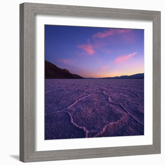 Badwater Basin at Dusk.-Jon Hicks-Framed Photographic Print