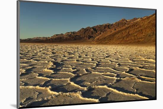 Badwater Basin at sunset, Death Valley National Park, California-Markus Lange-Mounted Photographic Print